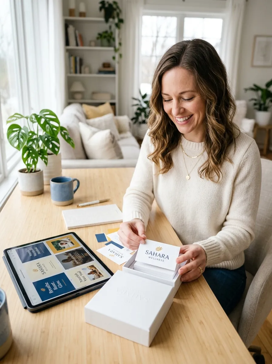 Brand identity design for a service-based business