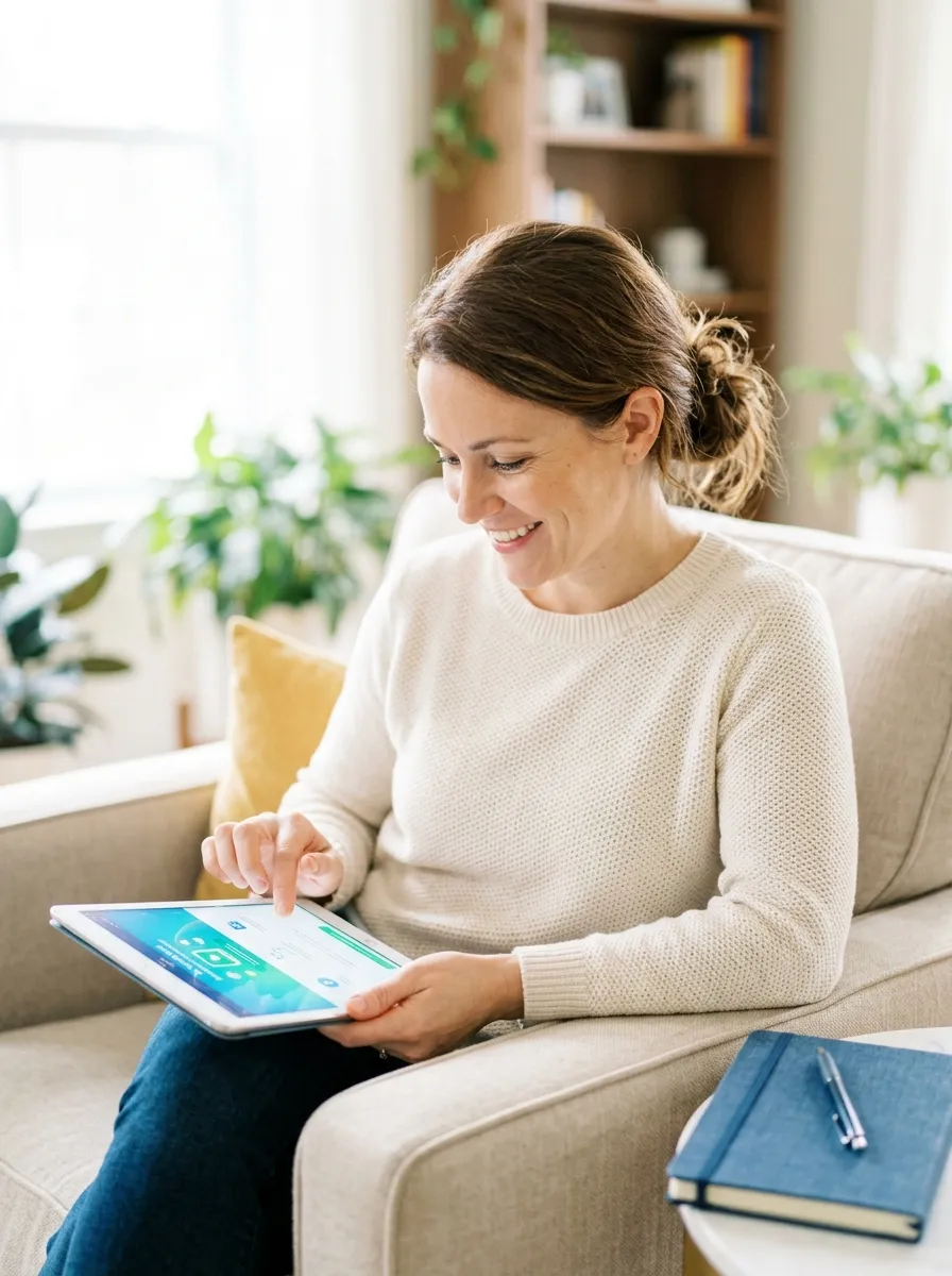 A clean, professional website displayed on a laptop for a service-based business