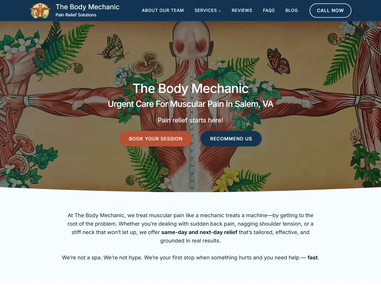 thebodymechanics.org website hero area